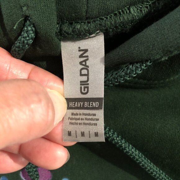 Gildan Hoodie Mens Size M Green Graphic Spongebob Squarepants Heavy Blend - Picture 5 of 8